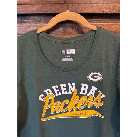 NFL Team Apparel Green Bay Packers Womens Short Sleeve Scoop Neck T-Shirt XL - Picture 4 of 9